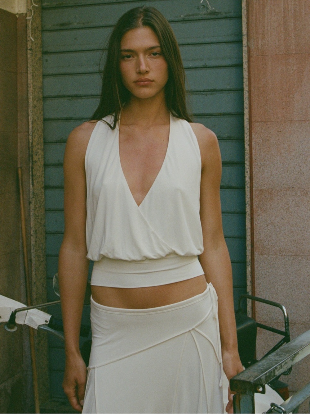 WITH JEAN Halter Sharni Top Tank Shirt